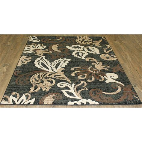 lifestyle brown area rug by rug factory plus runner